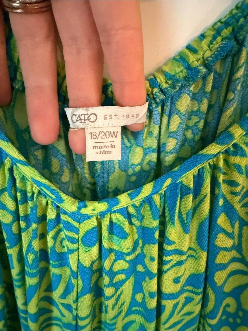 Cato Vibrant Teal & Lime Maxi Roper